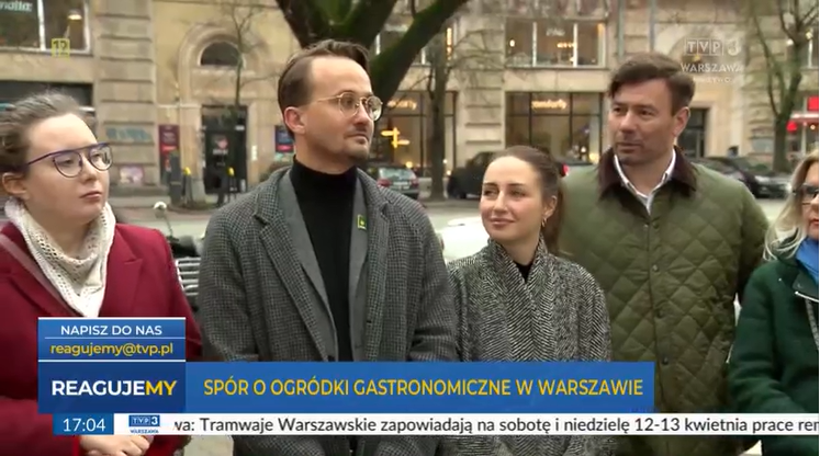 W programie „Reagujemy” interweniowałem w sprawie archaicznych przepisów ograniczających rozwój stołecznej gastronomii”